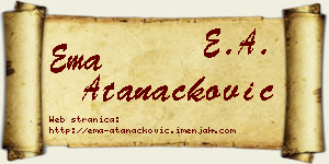 Ema Atanacković vizit kartica
